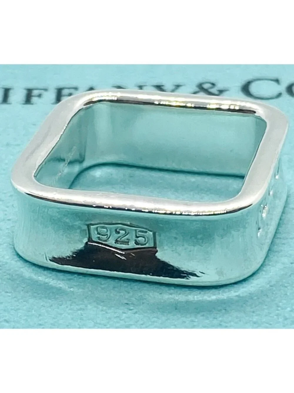 Tiffany & Co Sterling Silve 925 Square 1837 Ring